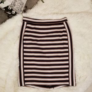 BANANA REPUBLIC | Textured stripe pencil skirt